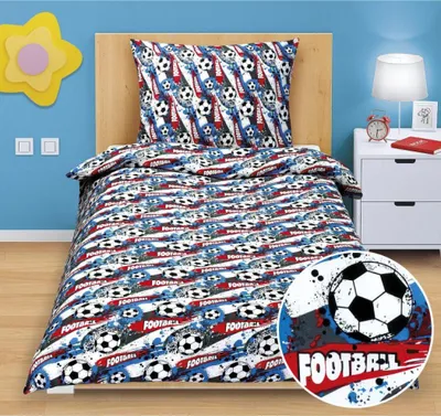 Obrázek produktu pro Bavlněné povlečení dětské junior - 140x200 cm, 70x90 -  modrá,červená