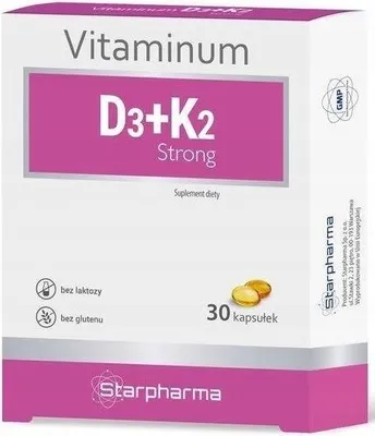 Produktbild von VITAMIN D3 + K2 STARK - 30 Kapseln.