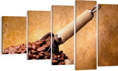 Produktbild von Bild auf Leinwand - Leinwandbild - Kaffee Getreide geröstet - 100x60cm - Wand Bild - Wanddeko - Leinwanddruck - Bilder - Kunstdruck - Wanddekoration - Leinwand bilder - Wandkunst - EG100x60-2536