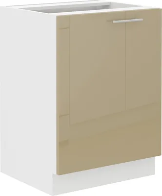 Immagine prodotto di Armadietto inferiore ad anta singola LAJLA - larghezza 60 cm, cappucino / bianco