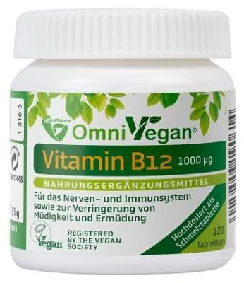 Produktbild von Omnivegan B12 1000 μg Tabl.m.Beerengeschmack 120 St