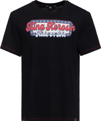 Produktbild von KING KEROSIN Print T-Shirt Mit Vintage Retro Design Ride Or Die Schwarz M