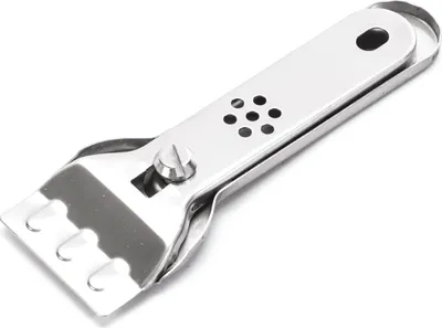 Image de Grattoir pour plaques de cuisson en acier inoxydable Grattoir pour plaques de cuisson en vitrocéramique Nettoyeur argenté