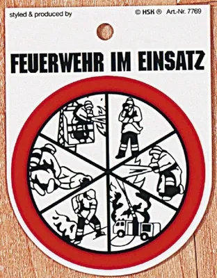 Produktbild von Hinweisschild - Warnschild - Feuerwehr im Einsatz - Gr. 11,5x 9 cm - 307769