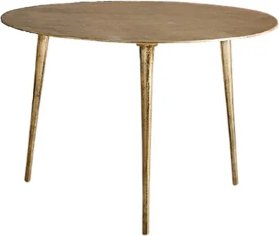 Productafbeelding van SIGNATURE - Kleine bijzettafel in aluminium met een afwerking in verguld messing - MOON
