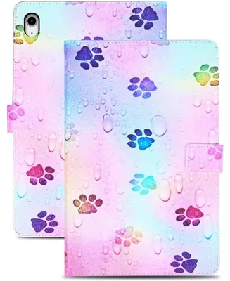 Immagine prodotto di Custodia in  (PU) per iPad di 10ª generazione, da 10,9 pollici, con supporto integrato e scomparti per carte
