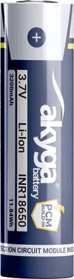 Image de Batterie Li-Ion INR18650 Akyga AKY2461 3,7 V / 3 200 mAh avec protection