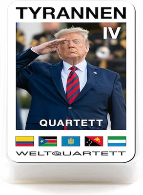 Produktbild von Tyrannen Quartett IV Kartenspiel Weltquartett, Wer ist der Schlimmste?