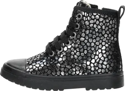 Image de Shoesme Veterschoen hoog  Veterschoen hoog - zilver - Maat 22