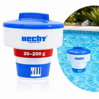 Produktbild von HECHT 060702 Chlor Dosierspender Chlorschwimmer | 20 bis 200 g | Dosierschwimmer Chlordosierer