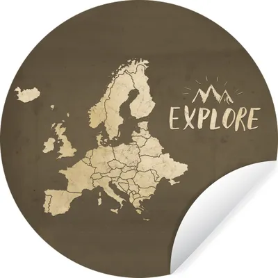 Produktbild von MuchoWow® - Mauerkreis - Wand Bilder - Wandsticker - Wohnzimmer Dekoration - Dekoration für die Wände - Aluminium - Babyzimmer