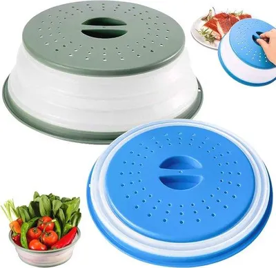 Produktbild von Mikrowellenabdeckung faltbar - 2 Stück, Spritzschutz, 27 cm