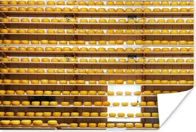 Produktbild von MuchoWow® Poster Käse - Gouda - Planke 60x40 cm - Schlafzimmerdekoration