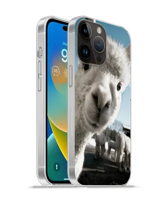 Produktbild von MuchoWow® Handyhülle Schutzhülle Hülle für Apple iPhone 14 Pro - Softcase Alpaka - Weiß - Tier Silikon Softcase Handy Hülle - Umschlag