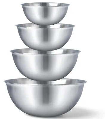 Produktbild von Rührschüssel-Set, 4-teilig, Edelstahl, stapelbar, spülmaschinenfest, 0,7 l, 1,2 l, 2,1 l, 3 l