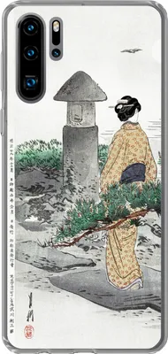 Produktbild von MuchoWow® Handyhülle Schutzhülle Hülle für Telefoonhoesje Huawei P30 Pro Vintage - Frauen - Japan - Kimono - Skandinavisch Silikon Softcase Handy Hülle - Schutzdeckel