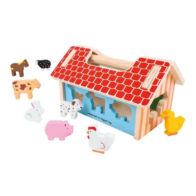 Image de Bigjigs Boîte de tri des formes de la ferme en bois