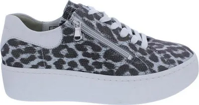 Produktbild von Waldläufer Sneaker H-Nicky mit Fußbett zum Wechseln 733001-216-980, Nubukleder kombi., Grau/ Weiß, Weite H 40 1/2