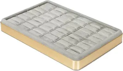 Productafbeelding van Sieraden Organizer - Lade Inzet - Sieraden Opbergen - 24 Vakken - 30x20x3cm - Grijs