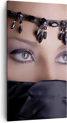 Produktbild von Bild auf Leinwand - Leinwandbild - Orient weiblich modell dekoration - 45x80cm - Wand Bild - Wanddeko - Leinwanddruck - Bilder - Kunstdruck - Leinwand bilder - Wandkunst - PA45x80-2184