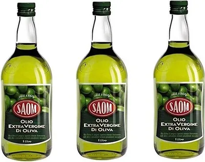 Produktbild von 3x Saom Extra Natives Olive Olivenöl 1L nativ italien olio extravergine di oliva
