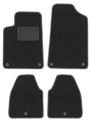 Image de Tapis de sol en moquette pour Peugeot 607 1999-2010 (berline) – jeu 4 pièces, gris graphite, sur mesure – Wielganizator LUX