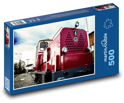 Obrázok produktu pre Puzzle 500 Červený vlak na koľajniciach - martinpuzzle