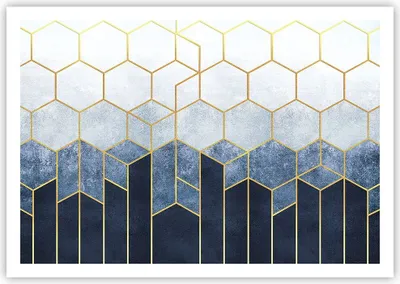 Produktbild von Poster - Poster ohne Rahmen - Abstraktion Figuren Geometrisch - 100x70 cm - Wand Bild - Wanddeko - Wandbilder - Kunstposter - Wandposter - Bilder - Kunstdruck - Wanddekoration - P2XAA100x70-5135