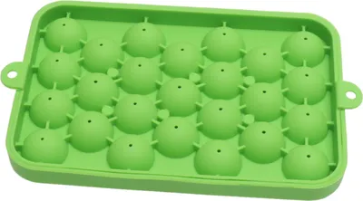 Obrázok produktu pre 25 mriežok na kocky ľadu Easy Release Silicone Ice Ball Maker Mold Mini Round Ice Sphere Tray with Lid Green