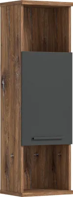 Produktbild von Hochbeistellkast für Bad - Hochbeistellkast - Badbeistellkast - Holz - Grau - Ca. 35x112x25 cm