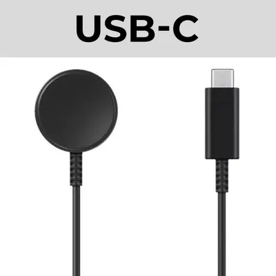 Produktbild von Strap-it USB-C Schnellladegerät / Schnellladegerät - Ladegerät geeignet für Samsung Galaxy Watch 8 - 40mm / Galaxy Watch 8 - 44mm / Galaxy Watch 8 Classic (schwarz)