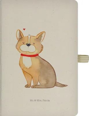 Produktbild von Mr. & Mrs. Panda Kladde Hund Glück - Transparent - Geschenk, Liebe, Sprüche, Notizbuch A5, Journal, Spruch, Tagebuch, Süß, Herz, Adressbuch