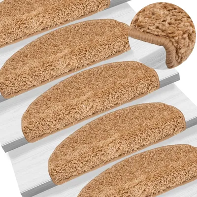 Immagine prodotto di The Living Store Tappetini per gradini 10 pezzi 65x21x4 cm Beige