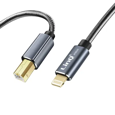 Immagine prodotto di Cavo stampante USB tipo B in nylon per iPad e iPhone 1,5 m, LinQ