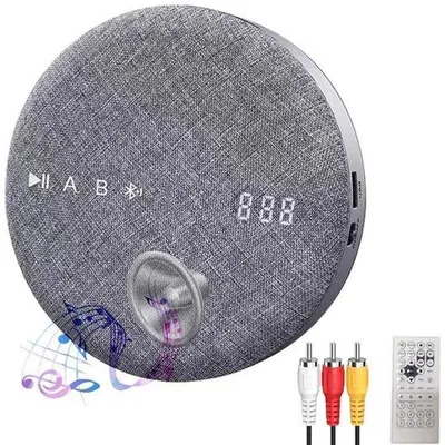 Image de Lecteur CD avec Bluetooth, ports USB et AUX, polyvalent, gris