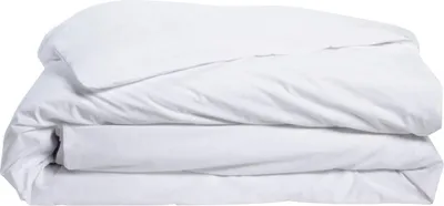 Image de Bleu Calin Housse de couette Blanc Percale de coton - 240x260cm