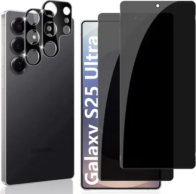 Produktbild von 2X Schutzglas ( Display + Kamera ) für Samsung Galaxy S25 Ultra Panzerfolie Blickschutz Anty-Spy