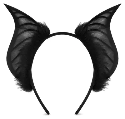 Produktbild von Fledermausohren-Haarreifen Halloween Schwarz Kostüm-Accessoire