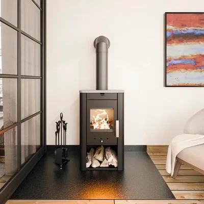 Produktbild von Kaminofen Haas & Sohn PRUNUS 332 -ST Serpentino grey stone 6 kW