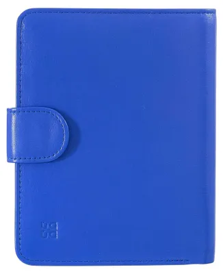 Produktbild von Damen Portemonnaie aus weichem buntes Leder, RFID-Block, Reißverschluss und Kreditkartenhalter Kornblume