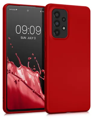 Image de Étui pour téléphone portable kwmobile pour Samsung Galaxy A53 5G - Étui en silicone à reflets métalliques - Coque de protection - Rouge foncé métallisé