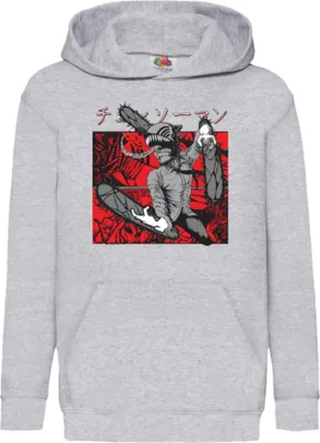 Produktbild von Kinder Kapuzenpullover Manga Japan Anime Comics Animation Chainsaw Anime manga Man 09, 9-10-Jahr -одини / Grau