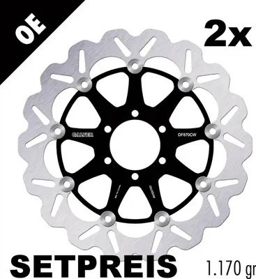 Produktbild von Bremsscheiben Set Galfer 2x WAVE® 300 x 4,5 mm mit ABE für Ducati 695 Monster