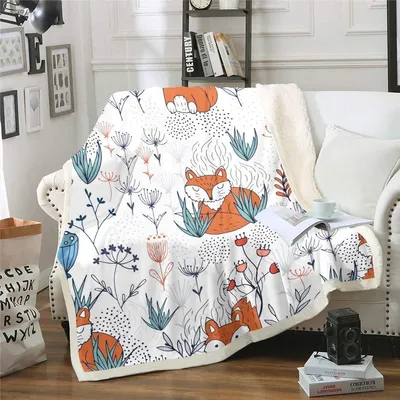 Immagine prodotto di Coperta Sherpa a tema cartone animato, ideale per divano e letto