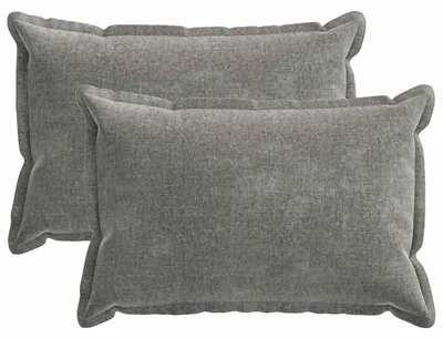 Produktbild von vidaXL Kissenbezug 2 stk. HOUTEN Dunkelgrau 50 x 75 cm Chenille-Stoff