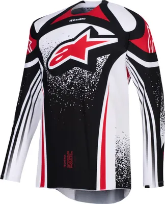 Produktbild von Alpinestars Techstar Nomur Motocross Jersey, schwarz/weiß/rot, M