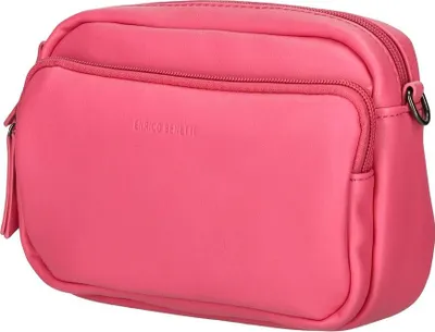 Produktbild von Kleine Damen Tasche Schultertasche Umhängetasche Crossover Bag Leder Optik Handtasche Fuchsia