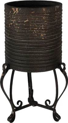 Productafbeelding van Clayre & Eef 6Y5476 Plantenstandaard voor binnen, zwart, Ø 29x53 cm