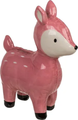 Produktbild von Spardose Rehkitz rosa Keramik 17x7x20,5 cm