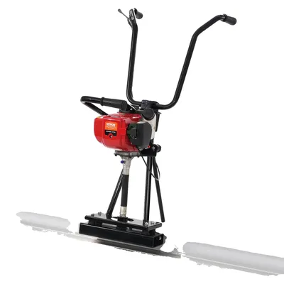 Produktbild von VEVOR Gasbeton Power Screed, mit 1830mm Aluminiumplatte, gerader Kante, 4-Takt-Zement-Finishing-Vibrationsmotor mit höhenverstellbaren Griffen, hocheffiziente Betontools 6500RPM, 6 ft